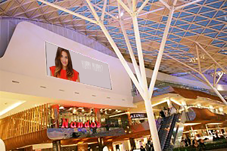 Digital out of home - digital ads appeared throughout Westfield