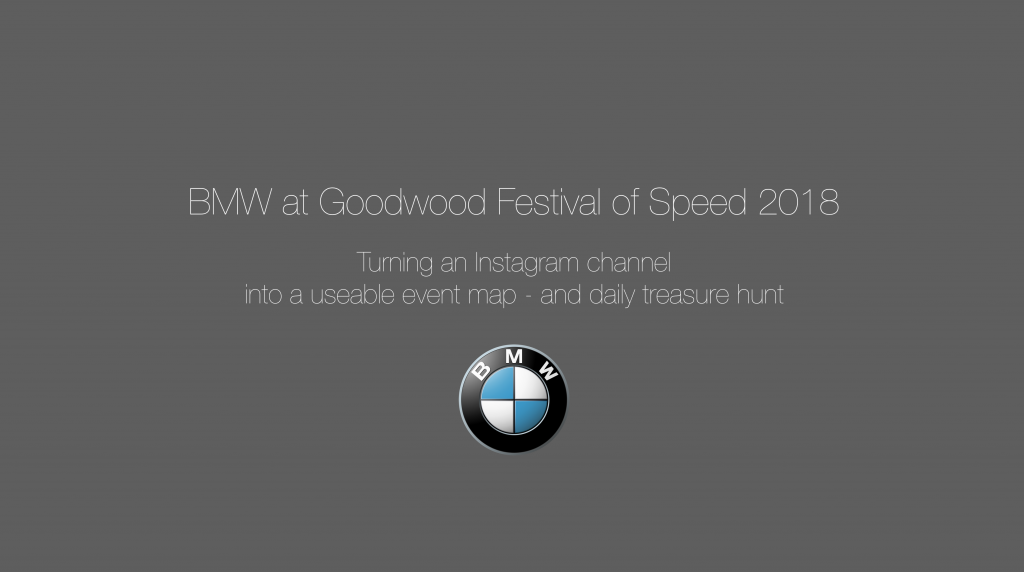 BMW Goodwood Festival of Speed Insta map and chatbot