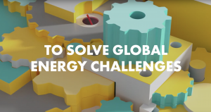 Illustration screen with 'To solve energy challenges' title