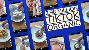 Screens showing organic reach on TikTok