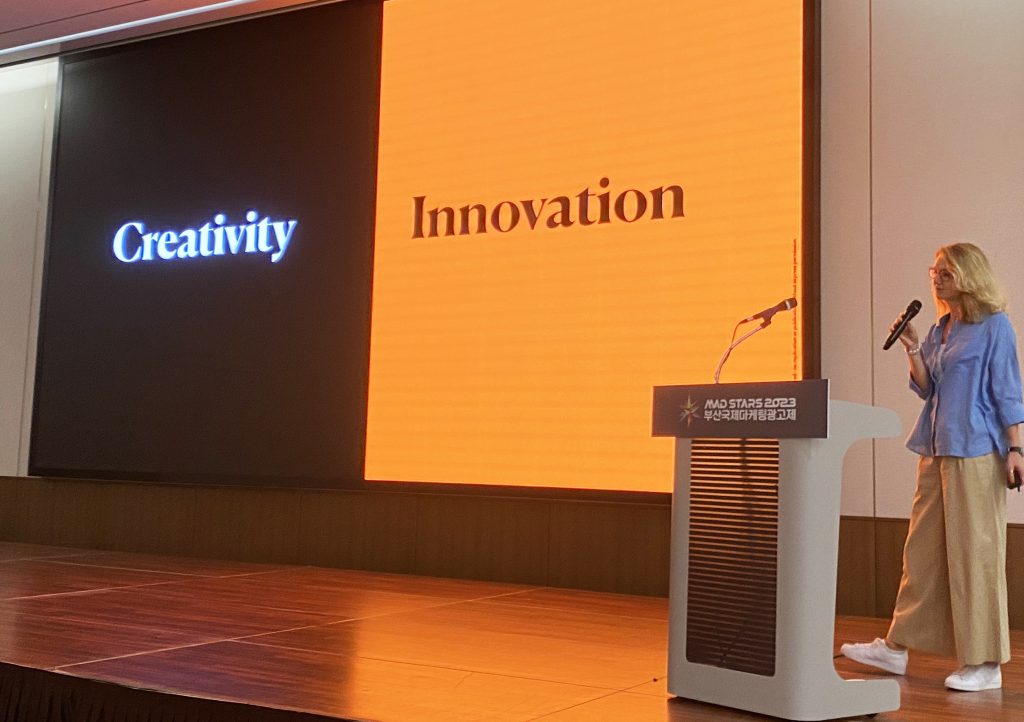 Creativity and innovation slide from my talk in South Korea