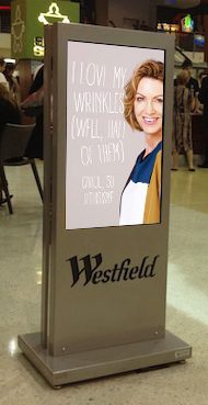 Digital out of home - digital ads appeared throughout Westfield